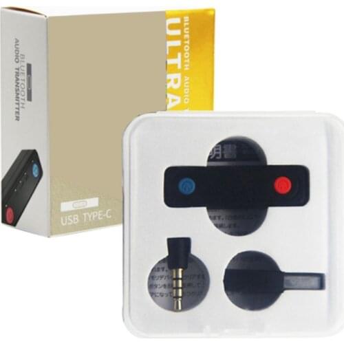 1pc Bluetooth Wireless Adapter Ultra-Thin Audio Transmitter USB Type C Transceiver Adapter For Nintend Switch/ Switch Lite/ PS4