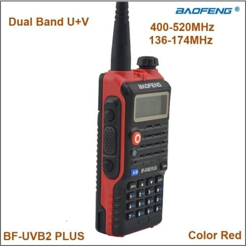 2015 Baofeng BF-UVB2Plus Walkie Talkie Dual Band VHF&UHF Baofeng BF UVB2 Red Color 5W Radio with 1200mAh Li-ion Battery