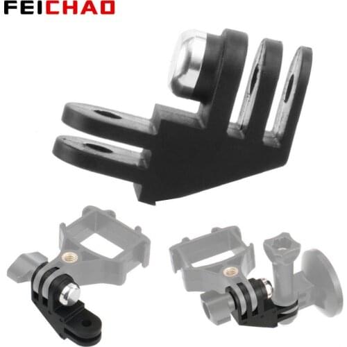 FEICHAO 90 Degree Direction Adapter Elbow Mount with Thumb Screw for GoPro Hero 9 8 7 5 SJCAM Eken Action Camera Accessory