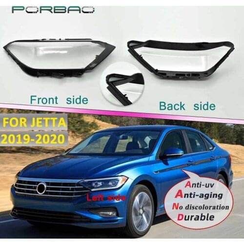 Car Front Headlight Headlamp Clear Glasses Lens Cover for Jetta 2019 -2020 Auto Lampshade Replacement
