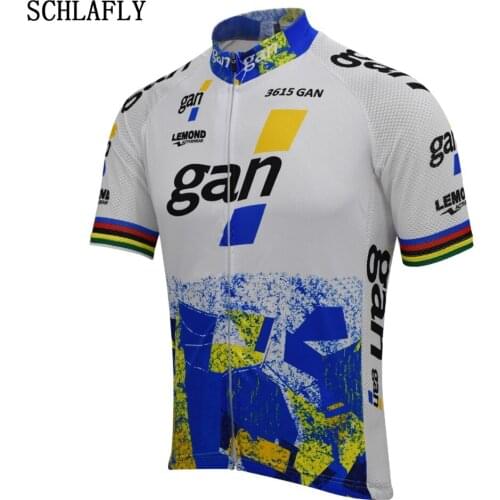 Champion white classic gan cycling jersey short sleeve summer bike wear jersey road jersey cycling clothing schlafly cycling top