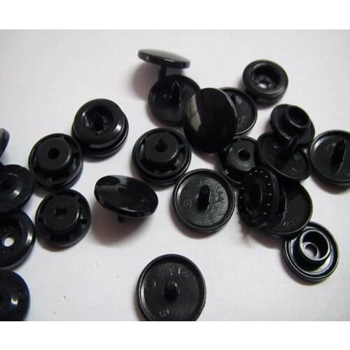 Free shipping 20 sets KAM snap button for sewing baby color beautity plastic fastener snap button B5 Black color