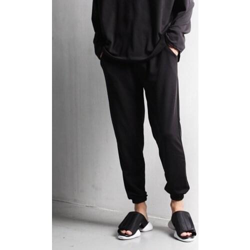 Mens trousers loose size new fashion trend versatile casual solid color Leggings soft band jogging pants band sports pants