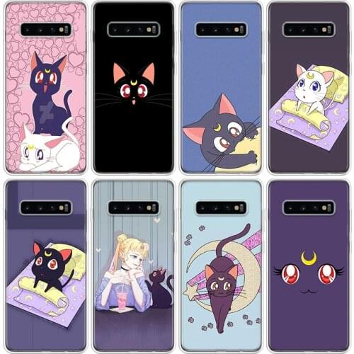 Blu-ray Lovely Luna Cat Phone Case For Samsung Galaxy S20 Ultra S10E Note 10 9 8 S9 S8 J4 J6 J8 Plus + Lite S7 S6 Cover Coque Ca