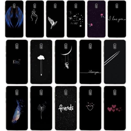 45 Line Art Face Abstract Pattern Silicone TPU Protective Cover Phone Case On Case For Nokia 2 2.3 3 3.1 5 5.1 Case Soft