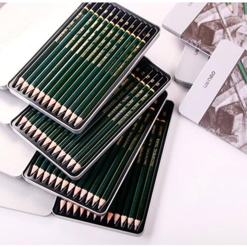 Deli 12pcs Sketch Pencil Set Professional Students Use Painting Art Supplies Brush 2b4b8b Beginner Sketch Pencil Combination