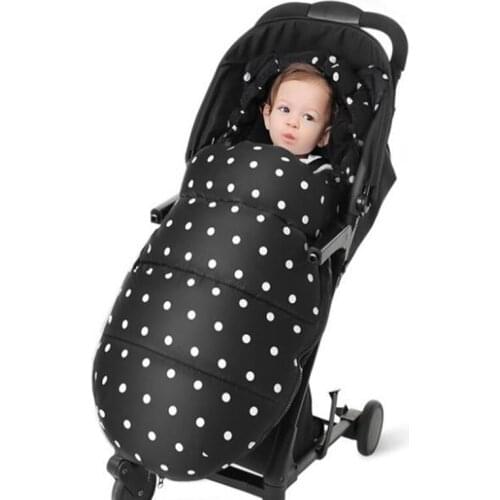 Winter Baby Sleeping Bag Wave Point Thick Warm Newborn Wrap Swaddling Quilt Baby Trolley Waterproof Infant Sleeping Bag