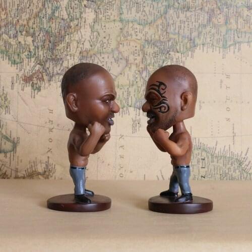 Hot Famous People Boxer Actor Mike Tyson Boxing Champion Action Figure Model Toy Bobble Head Collection Gift