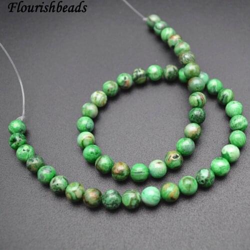 Smooth Apple Green color Crazy Lace Agate Stone Round Loose Beads 4mm 6mm 8mm 10mm