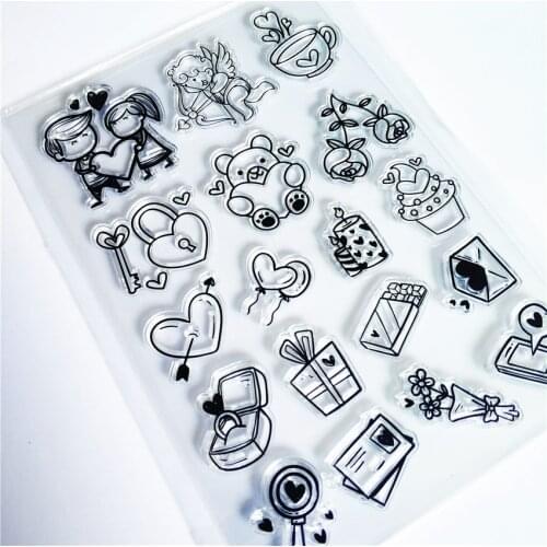 Hot sale lucky charm Transparent Clear Stamps / Silicone Seals Roller Stamp for DIY scrapbooking photo album/Card Making