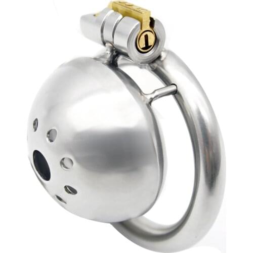 Happygo, Stainless Steel Stealth Lock Male Chastity Device,Cock Cage,Penis Lock,Cock Ring,Chastity Belt A269