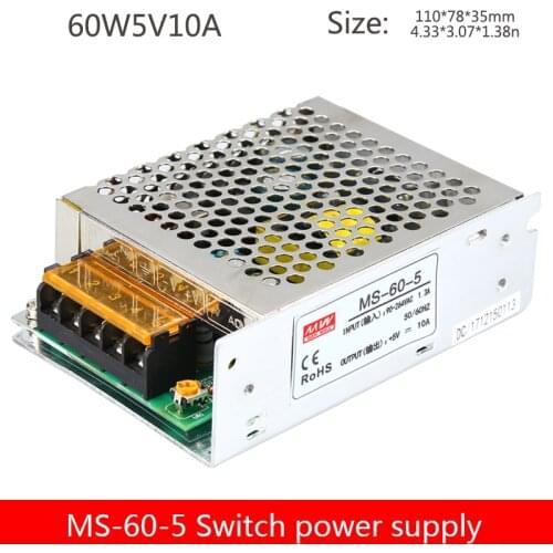 Switching power supply MS-60W-5V10A single group small volume AC to DC DC transformer monitoring LED