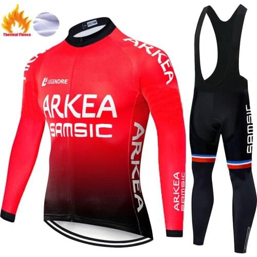 Team ARKEA cycling kit 2020 Winter Thermal Fleece bike clothing men 20D gel uniformes de ciclismo para hombre