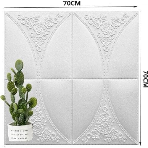 Creative 3D PE Foam Wall Stickers Home Decoration Wall Decoration Brick Pattern Brick Living Room Bedroom Waterproof and Moistur