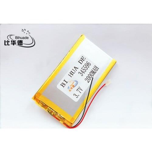 Li-po Liter energy battery 345596 3.7V 2000mah Lithium polymer Battery With Protection Board For MP3 MP4 GPS Digital Products