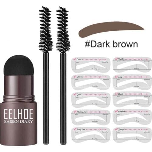 Brow Stamp Shaping Kit Eyebrow Stamp Waterproof Long Stick Shape Stamp Brow Lasting Natural Contouring Eyebrow Enhancers Powder