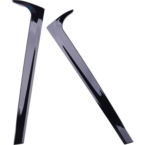 2pcs Glossy Black Car Rear Window Spoiler Side Wing Trim Cover Canards Splitter Fit For VW Polo MK6 2018 2019 2020