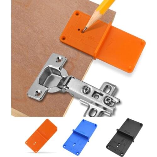 35mm 40mm Hinge Hole Drilling Guide Hing Installation Jig Door Cabinet Hinge Hole Locator Woodworking Tool Black