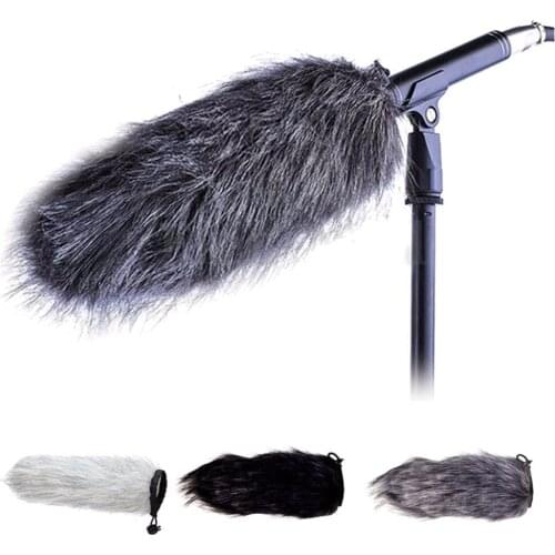 New Microphone Artificial Fur Windscreen Wind Cutter Cover Case Windshield For Professional Mic Microphone 18cm DOM668