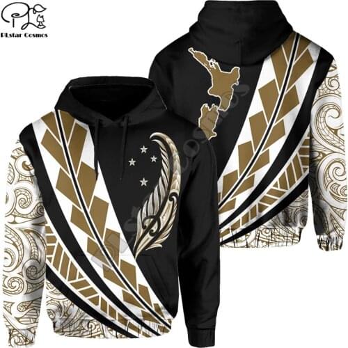 PLstar Cosmos New Zealand Country Maori Aotearoa Tribe Tattoo Symbol 3Dprint Men/Women NewFashion Harajuku Hoodies Pullover B-1