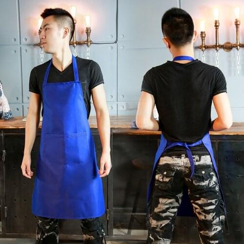 Simple apron adult waterproof fashion thick kitchen work clothes for men and women household custom restaurant painting and