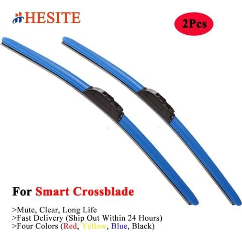 HESITE Colorful Hybrid Wiper Blades For 1992 Vendo Smart 450 Crossblade Conversion Autoscout 1/18 Models 2000 2002 2003 Red Blue