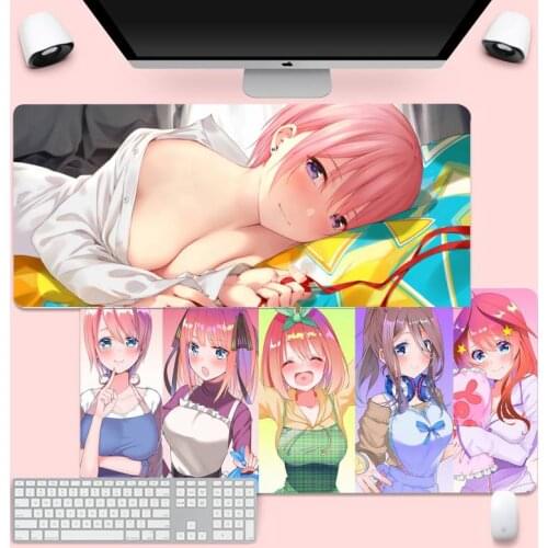 Gotoubun no Hanayome Keyboards Mat Rubber mousepad Desk Mat Mousemat XL Large Keyboard PC Desk Mat Takuo Anti-Slip Comfort Pad