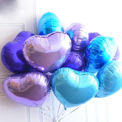 5pcs 18inch Romantic Love Foil Heart Helium Balloons Wedding Birthday Party Balloons Valentines Day Globos Supplies