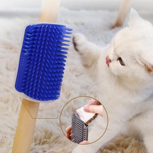 Cats Self Groomer Conner Brush Pet Comb Floating Hair Removable Pets Supplies Kitten Massage Device With Catnip Cat Scratcher