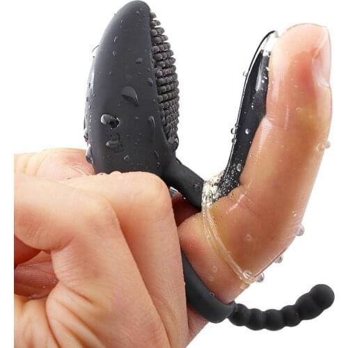 Silicone Penis Cock Ring G Spot Stimulator Vibrator Stick Lovers Flirting Toy