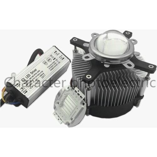 LED 50Watt 395nm -400nm UV Ultra Violet High power LED +50W IP67 Waterproof Driver AC 85-265V +heatsink,lens LED Kit