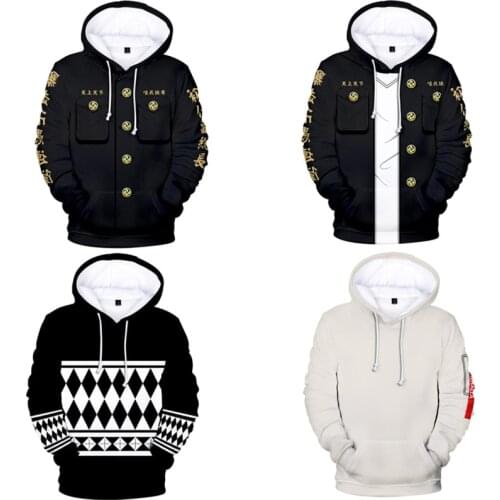 Harajuku Anime Tokyo Revengers Hoodie Cosplay Women Men Sweatshirt Streetwear Hip Hop Pullover Hooded Jacket Sudadera Hoodies