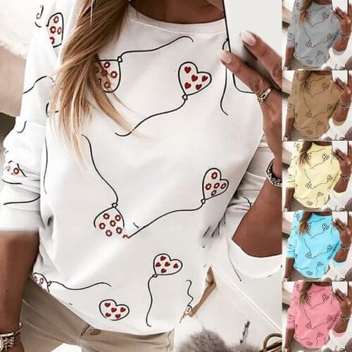 Spot Summer New European and American Womens Fashion Popular Loose Casual Printing Long Sleeve T-shirt Om9303 T Shirt
