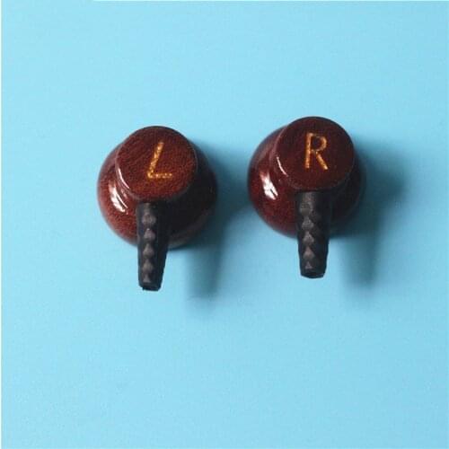1 Pair Red Sandalwood Shell Case 15.4mm Speaker Unit Earphones Shell MX500 Earphones DIY