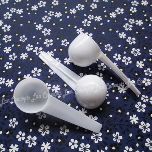 100pcs/lot 5 gram / 9ML Plastic Scoop PP Measuring Spoon - 78x28x23mm white Free shipping