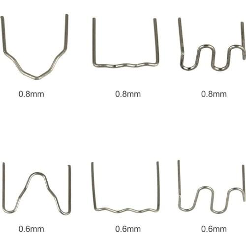 1000pcs Hot Stapler Plastic Repair Standard Pre Cut Wave Staples Bumper Bodywork Repairs 0.6mm 0.8mm Wave Staples Welding Wire