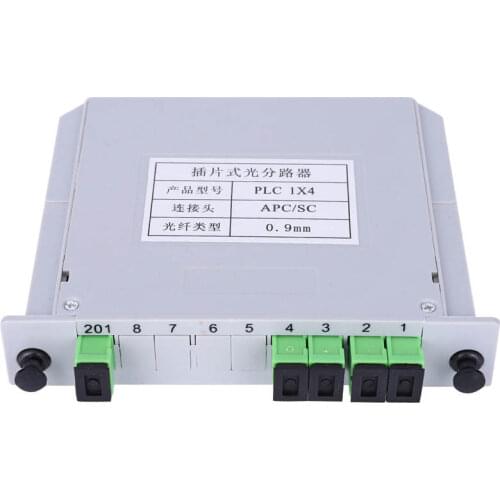 1X4 Blade Optical Splitter SC APC PLC Splitter Box Optical Coupler Splitter For Home Wiring Engineering Projects