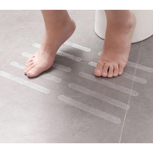 24pcs Anti Slip Strips Transparent Shower Stickers Bath Safety Strips Non Slip Strips for Bathtubs Showers Stairs Floors