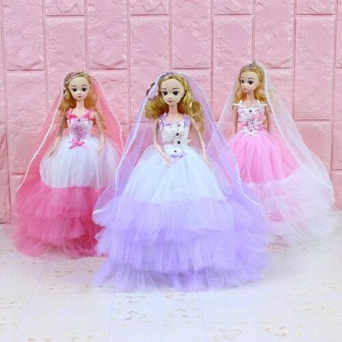 30cm Snow White Wedding Dress Dress Doll Girl Silicone Doll Action Toy Figures Toys for Girl