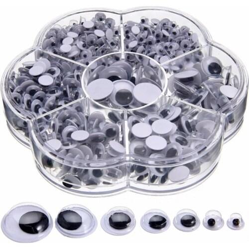 700pcs/set Round Dolls Eyes Self-adhesive Wiggly Googly Eyes For Doll Toy Craft DIY 4-12mm