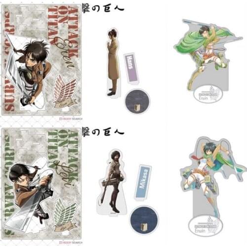 Anime Attack on Titan Eren Jäger Rival Ackerman Erwin Smith Acrylic Stand Figure Display Model Plate Accessories Toy Decor Gift