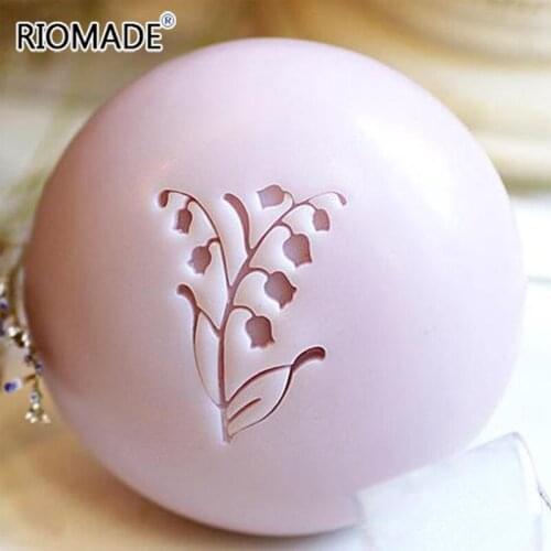 Bellflower Handmade Soap Stamp Transparent Plant Natural Plexiglass Soap Making stamp With Handle Clear Acrylic Flower Stamps