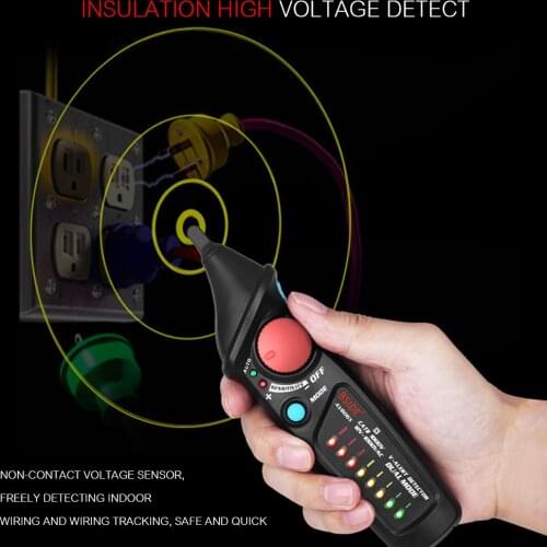 BSIDE Non-contact AC Voltage Tester Pen Shaped V~Alert Detector Auto/Manual Dual Mode NCV Tester Live Wire Check