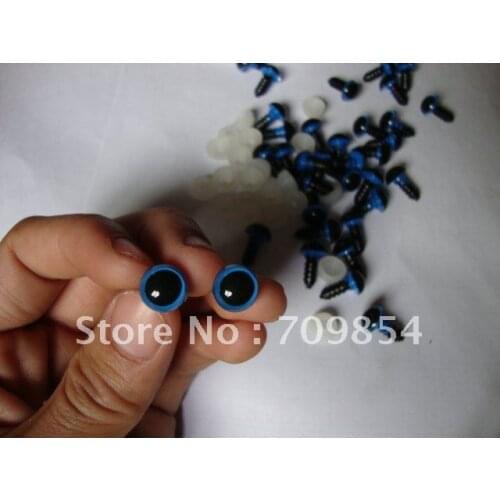 Free shipping!!! 500pcs/lot 5# 10mm blue color Animal plastic eyes toy accessories