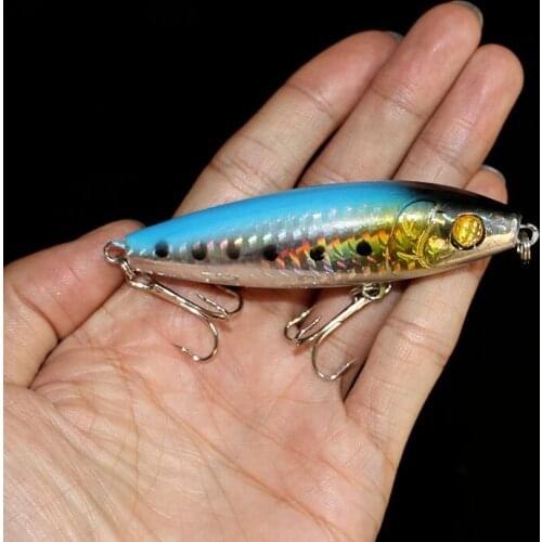 1 Piece Pencil Fish Bait Floation Swim Vibration Wobbler Hard Lure 8cm 12g Crankbait Fishing Tackle