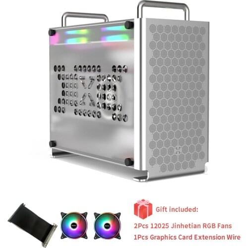 ZZAW B2 Aluminum Alloy ITX Computer Case Support SFX/SFX-L Power Supply Portable 2021 Fashion Chassis for Gaming and Home Use