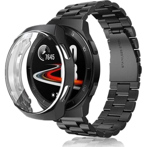 Case + bands for huawei watch gt 2e samsung galaxy watch active 2 40mm 44mm band with case Cover for huawei gt 2 46mm 42mm strap