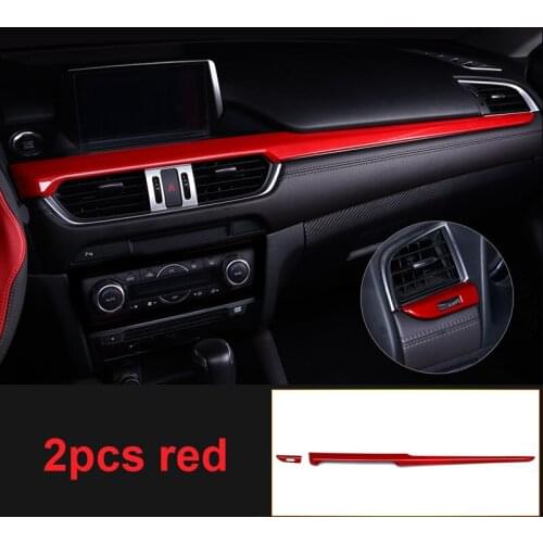 2pcs for Mazda 6 ATENZA 2014-2017 Central console decoration strip