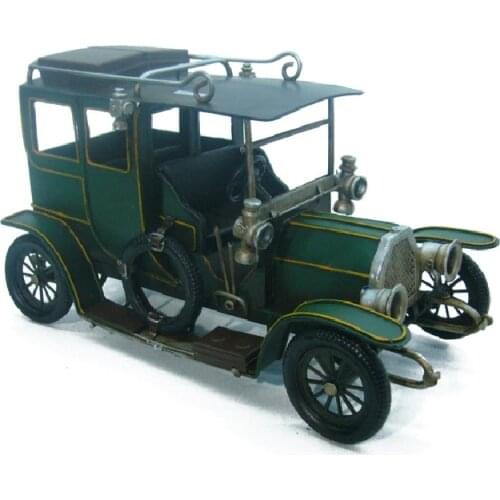 Decorative Metal Car Green -Trinket, Miniature, Gift, Nostalgic, Vintage, Handmade, Hand Painted, quality Durable