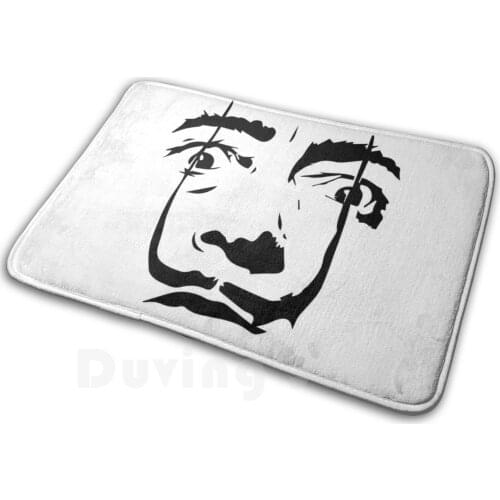 Salvador Dali Graffiti Mat Rug Carpet Anti-Slip Floor Mats Bedroom Salvador Dali Graffiti Banksy Brush Surreal Abstract Drug I